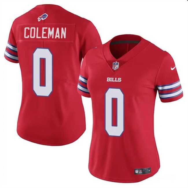 Womens Buffalo Bills #0 Keon Coleman Red Vapor Stitched Jersey Dzhi